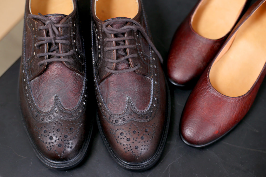 chaussures en cuir de kombucha